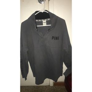 PINK half button up sweatshirt